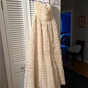 LoveShackFancy Haisley Dress Antique White Gown